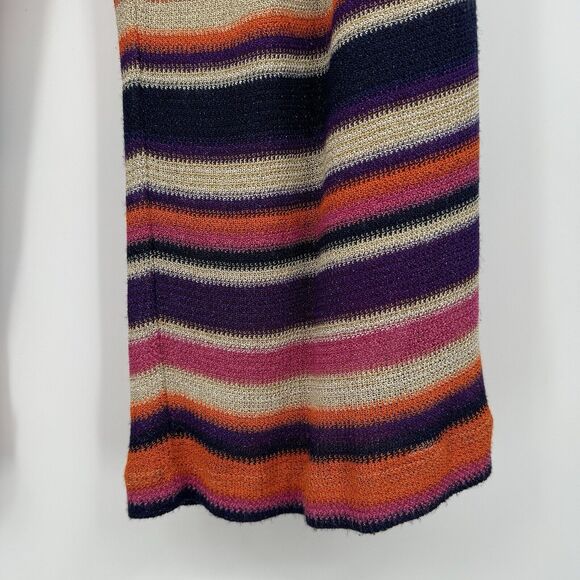 Trina Turk Wide-leg Eden Pants Size Small Orange Multi Metallic Knit Summer Chic - Picture 6 of 12